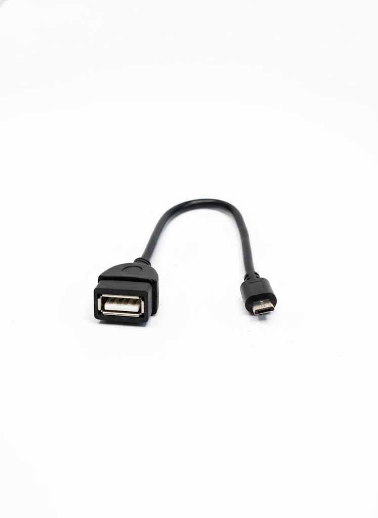 Cabo Adaptador OTG Micro USB V8 Para USB Fêmea Android Preto